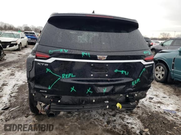 ✅ 2023 Cadillac XT6 AWD Luxury • VIN: 1GYKPBR45PZ159666 • Lot: 39370954. Wystawiony na Copart z przebiegiem 12 778 mil. Bezpłatny archiwum sprzedaży aukcyjnych z USA i szczegółowy raport historii pojazdu na DreamBid. Zdjęcie 6.