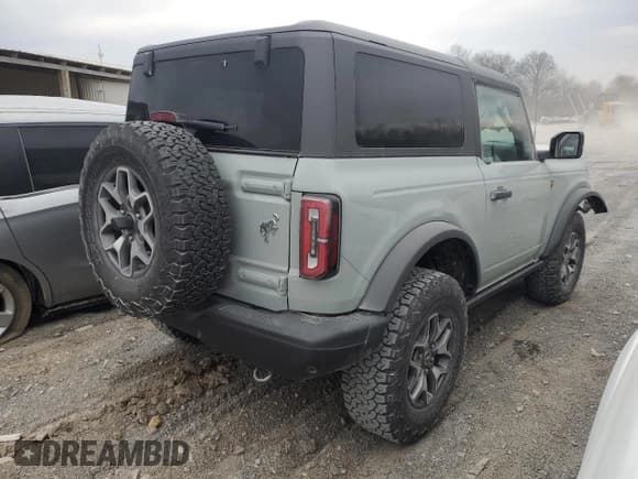 ✅ 2023 Ford Bronco • VIN: 1FMDE5CH9PLB24676 • Lot: 42488874. Listed on Copart with 6,102 mi. Free auction sales archive from the USA and detailed vehicle history report at DreamBid. Image 3.