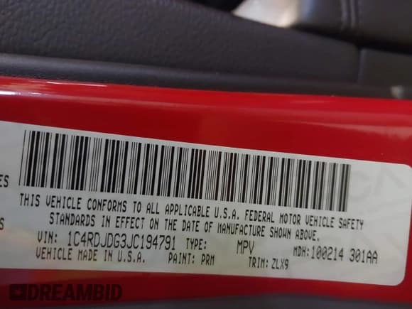 ✅ 2018 Dodge Durango GT • VIN: 1C4RDJDG3JC194791 • Lot: 43857180. Listed on IAAI with 108,107 mi. Free auction sales archive from the USA and detailed vehicle history report at DreamBid. Image 9.