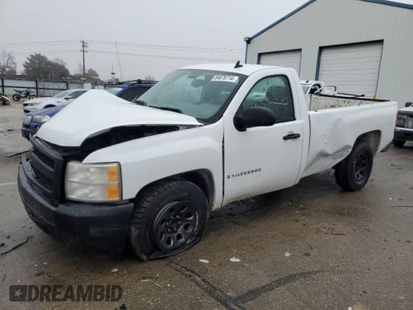 2008 Chevrolet Silverado 1500 Work Truck with VIN 1GCEC14C28E120663, listed as a Copart auction lot 84678714 with 290,153 mi miles and Salvage title. Bid and sale history available at DreamBid. Image 1.