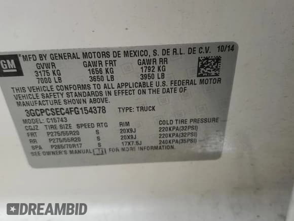 ✅ 2015 Chevrolet Silverado 1500 LTZ • VIN: 3GCPCSEC4FG154378 • Лот: 69197604. Опубликован ранее на Copart с пробегом 193 929 миль. Бесплатный доступ к архиву аукционных продаж из США и подробный отчёт об истории автомобиля на DreamBid. Изображение 14.