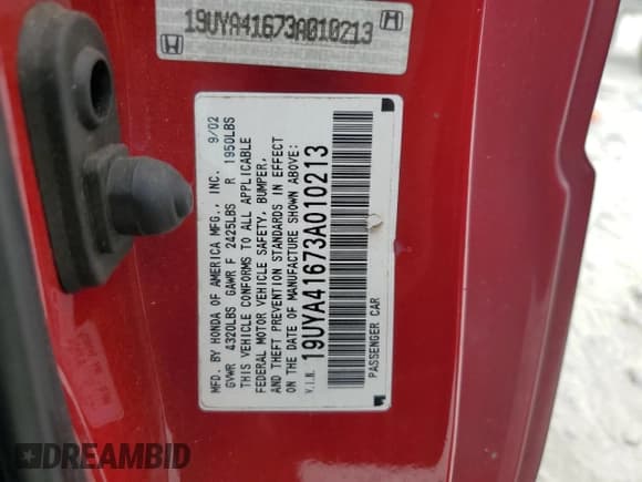 ✅ 2003 Acura CL Type S • VIN: 19UYA41673A010213 • Lot: 71288604. Wystawiony na Copart z przebiegiem 229 079 mil. Bezpłatny archiwum sprzedaży aukcyjnych z USA i szczegółowy raport historii pojazdu na DreamBid. Zdjęcie 14.