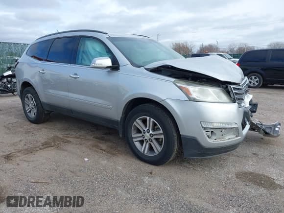 ✅ 2015 Chevrolet Traverse LT • VIN: 1GNKRHKD5FJ285351 • Lot: 43812354. Listed on IAAI with 175,066 mi. Free auction sales archive from the USA and detailed vehicle history report at DreamBid. Image 1.