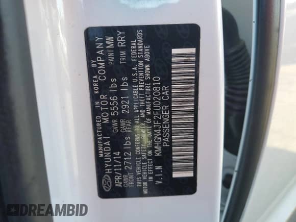 2015 Hyundai Genesis 5.0L z VIN KMHGN4JF2FU020810, wystawiony jako Copart lot #82961764 z przebiegiem 108 621 mil mil oraz Szkoda całkowita • Salvage title. Historia ofert i sprzedaży dostępna na DreamBid. Obrazek 13.