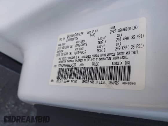 2007 Dodge Dakota ST с VIN 1D7HW22K17S202605, выставлен на аукционе IAAI как лот 41322519 с пробегом 199 626 миль миль и . История ставок и продаж доступна на DreamBid. Изображение 9.