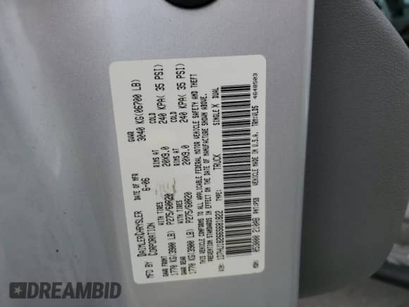 2006 Dodge 1500 Laramie z VIN 1D7HU18266S681822, wystawiony jako Copart lot #64065285 z przebiegiem 183 233 mil mil oraz Szkoda całkowita • Salvage title. Historia ofert i sprzedaży dostępna na DreamBid. Obrazek 12.