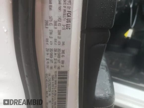 ✅ 2016 Jeep Grand Cherokee Overland • VIN: 1C4RJFCM6GC332734 • Lot: 88544385. Listed on Copart with Not provided. Free auction sales archive from the USA and detailed vehicle history report at DreamBid. Image 12.