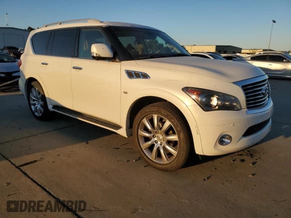 ✅ 2014 Infiniti QX80 • VIN: JN8AZ2NF4E9553115 • Lot: 81870345. Listed on Copart with 148,367 mi. Free auction sales archive from the USA and detailed vehicle history report at DreamBid. Image 4.