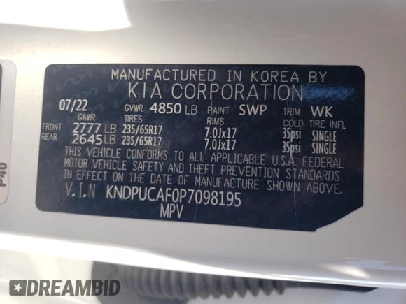 ✅ 2023 Kia Sportage LX • VIN: KNDPUCAF0P7098195 • Lot: 64895235. Wystawiony na Copart z przebiegiem 36 028 mil. Bezpłatny archiwum sprzedaży aukcyjnych z USA i szczegółowy raport historii pojazdu na DreamBid. Zdjęcie 12.