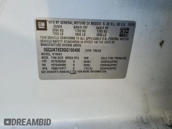 ✅ 2016 Chevrolet Silverado 1500 High Country • VIN: 3GCUKTEC8GG166496 • Lot: 82639825. Wystawiony na Copart z przebiegiem 109 946 mil. Bezpłatny archiwum sprzedaży aukcyjnych z USA i szczegółowy raport historii pojazdu na DreamBid. Zdjęcie 13.