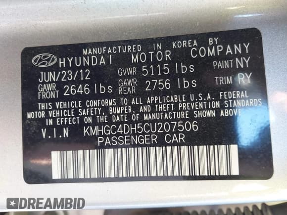 ✅ 2012 Hyundai Genesis R-Spec • VIN: KMHGC4DH5CU207506 • Лот: 43579449. Опубликован ранее на IAAI с пробегом 215 842 миль. Бесплатный доступ к архиву аукционных продаж из США и подробный отчёт об истории автомобиля на DreamBid. Изображение 9.