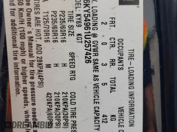 ✅ 2001 Cadillac Seville Touring STS • VIN: 1G6KY54961U257426 • Лот: 45269275. Опубликован ранее на Copart с пробегом 177 990 миль. Бесплатный доступ к архиву аукционных продаж из США и подробный отчёт об истории автомобиля на DreamBid. Изображение 14.