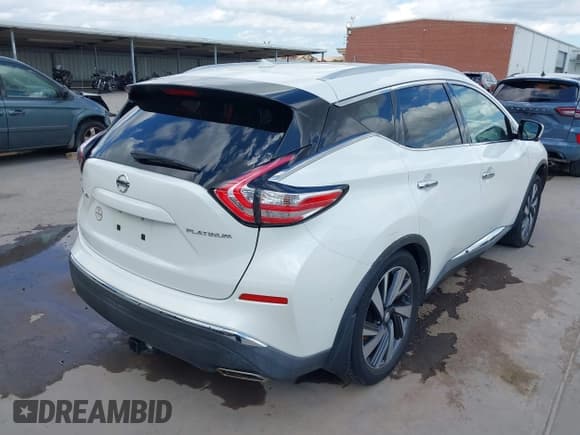 ✅ 2015 Nissan Murano S • VIN: 5N1AZ2MG0FN241397 • Lot: 43279582. Listed on IAAI with 92,766 mi. Free auction sales archive from the USA and detailed vehicle history report at DreamBid. Image 4.
