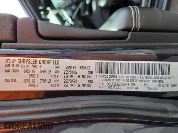 ✅ 2014 Jeep Grand Cherokee Limited • VIN: 1C4RJFBG8EC135248 • Lot: 90096005. Listed on Copart with 174,639 mi. Free auction sales archive from the USA and detailed vehicle history report at DreamBid. Image 14.