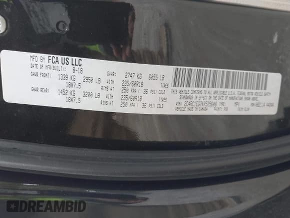 ✅ 2019 Chrysler Pacifica Touring L Plus • VIN: 2C4RC1EG7KR525608 • Lot: 43555540. Listed on IAAI with 76,768 mi. Free auction sales archive from the USA and detailed vehicle history report at DreamBid. Image 9.