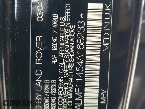 ✅ 2004 Land Rover Range Rover HSE • VIN: SALMF11454A168233 • Lot: 79069844. Wystawiony na Copart z przebiegiem 206 762 mil. Bezpłatny archiwum sprzedaży aukcyjnych z USA i szczegółowy raport historii pojazdu na DreamBid. Zdjęcie 15.