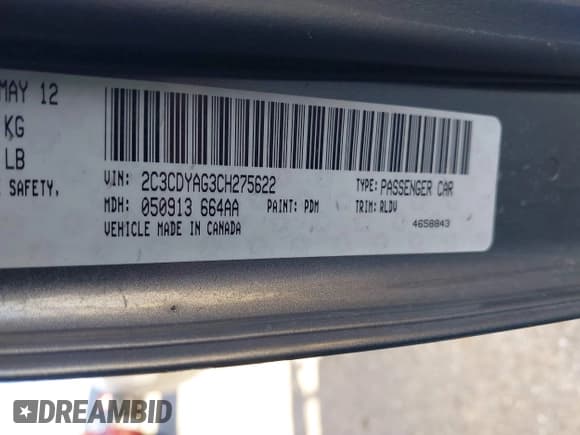 ✅ 2012 Dodge Challenger SXT • VIN: 2C3CDYAG3CH275622 • Lot: 41246210. Wystawiony na IAAI z przebiegiem 182 769 mil. Bezpłatny archiwum sprzedaży aukcyjnych z USA i szczegółowy raport historii pojazdu na DreamBid. Zdjęcie 9.