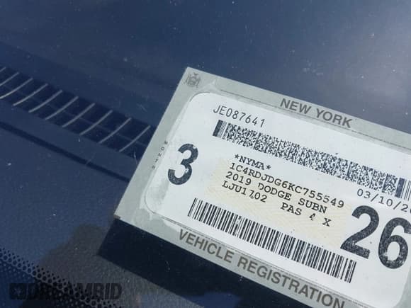 ✅ 2019 Dodge Durango GT Plus • VIN: 1C4RDJDG6KC755549 • Lot: 42549254. Listed on IAAI with 111,924 mi. Free auction sales archive from the USA and detailed vehicle history report at DreamBid. Image 17.