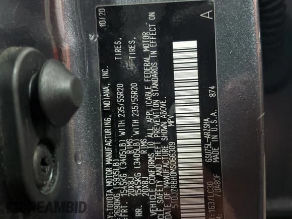 ✅ 2021 Toyota Highlander XSE • VIN: 5TDJZRBH0MS066309 • Lot: 86628445. Wystawiony na Copart z przebiegiem 56 002 mil. Bezpłatny archiwum sprzedaży aukcyjnych z USA i szczegółowy raport historii pojazdu na DreamBid. Zdjęcie 13.