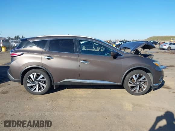 2015 Nissan Murano Platinum with VIN 5N1AZ2MG8FN258402, listed as a IAAI auction lot 41356207 with 100,031 mi miles and . Bid and sale history available at DreamBid. Image 13.