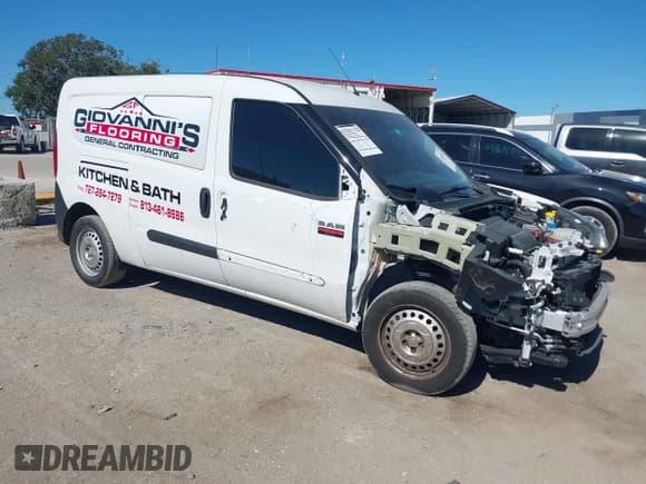 ✅ 2021 Ram ProMaster City Cargo Tradesman • VIN: ZFBHRFABXM6S99384 • Lot: 43448837. Listed on IAAI with 69,616 mi. Free auction sales archive from the USA and detailed vehicle history report at DreamBid. Image 1.