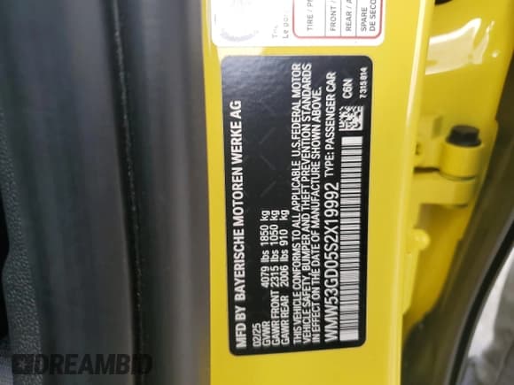 ✅ 2025 MINI Hardtop 4 Door Cooper S • VIN: WMW53GD05S2X19992 • Лот: 64414985. Опубликован ранее на Copart с пробегом 1 826 миль. Бесплатный доступ к архиву аукционных продаж из США и подробный отчёт об истории автомобиля на DreamBid. Изображение 12.