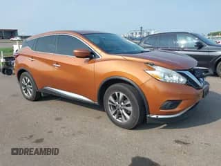 2016 Nissan Murano SV with VIN 5N1AZ2MH3GN115139, listed as a IAAI auction lot 42952734 with 154,518 mi miles and . Bid and sale history available at DreamBid. Image 1.