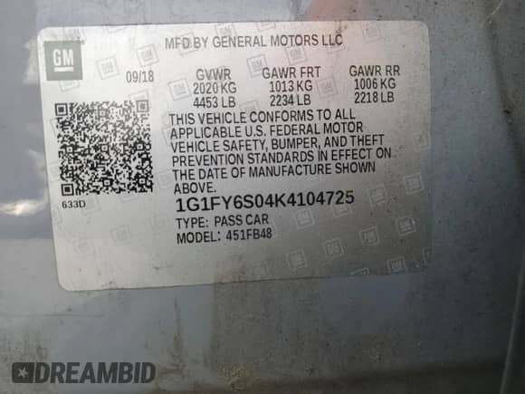 2019 Chevrolet Bolt EV LT z VIN 1G1FY6S04K4104725, wystawiony jako Copart lot #50739834 z przebiegiem 56 724 mil mil oraz . Historia ofert i sprzedaży dostępna na DreamBid. Obrazek 13.