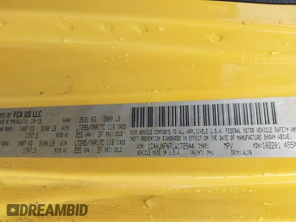 ✅ 2020 Jeep Wrangler Unlimited Rubicon • VIN: 1C4HJXFN7LW172944 • Lot: 41474893. Listed on IAAI with 76,726 mi. Free auction sales archive from the USA and detailed vehicle history report at DreamBid. Image 9.