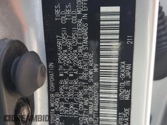 ✅ 2006 Toyota 4Runner SR5 • VIN: JTEZT14R468009108 • Лот: 71931315. Опубликован ранее на Copart с пробегом 113 224 миль. Бесплатный доступ к архиву аукционных продаж из США и подробный отчёт об истории автомобиля на DreamBid. Изображение 13.
