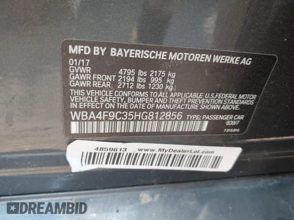 ✅ 2017 BMW 4 Series 430i xDrive • VIN: WBA4F9C35HG812856 • Lot: 42453795. Wystawiony na IAAI z przebiegiem 78 260 mil. Bezpłatny archiwum sprzedaży aukcyjnych z USA i szczegółowy raport historii pojazdu na DreamBid. Zdjęcie 9.