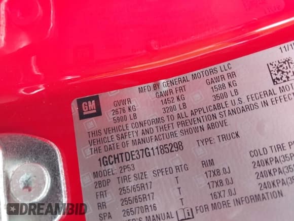 ✅ 2016 Chevrolet Colorado 4WD Z71 • VIN: 1GCHTDE37G1185298 • Лот: 42446378. Опубликован ранее на IAAI с пробегом 170 553 миль. Бесплатный доступ к архиву аукционных продаж из США и подробный отчёт об истории автомобиля на DreamBid. Изображение 9.