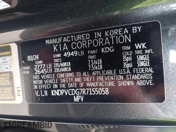 ✅ 2024 Kia Sportage EX • VIN: KNDPVCDG7R7155058 • Lot: 43437550. Wystawiony na IAAI z przebiegiem 10 508 mil. Bezpłatny archiwum sprzedaży aukcyjnych z USA i szczegółowy raport historii pojazdu na DreamBid. Zdjęcie 9.