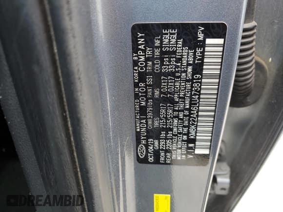 ✅ 2020 Hyundai Kona SEL • VIN: KM8K22AA6LU473819 • Лот: 59228944. Опубликован ранее на Copart с пробегом 41 957 миль. Бесплатный доступ к архиву аукционных продаж из США и подробный отчёт об истории автомобиля на DreamBid. Изображение 15.