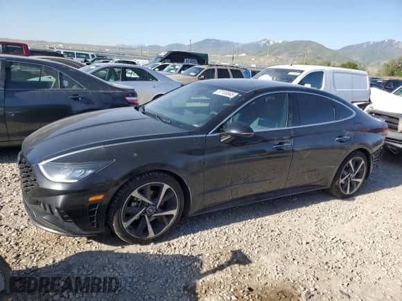 2021 Hyundai Sonata SEL Plus z VIN 5NPEJ4J21MH123454, wystawiony jako Copart lot #57155845 z przebiegiem 209 873 mil mil oraz Szkoda całkowita • Salvage title. Historia ofert i sprzedaży dostępna na DreamBid. Obrazek 1.