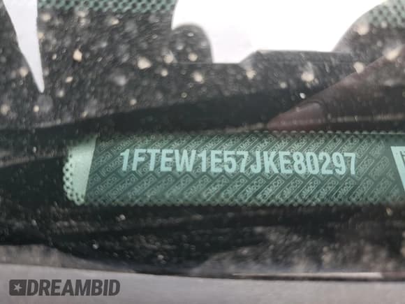 ✅ 2018 Ford F-150 XLT • VIN: 1FTEW1E57JKE80297 • Lot: 84462875. Listed on Copart with 126,670 mi. Free auction sales archive from the USA and detailed vehicle history report at DreamBid. Image 12.