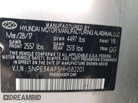 ✅ 2017 Hyundai Sonata Sport • VIN: 5NPE34AF5HH582201 • Лот: 45700803. Опубликован ранее на Copart с пробегом 105 843 миль. Бесплатный доступ к архиву аукционных продаж из США и подробный отчёт об истории автомобиля на DreamBid. Изображение 14.