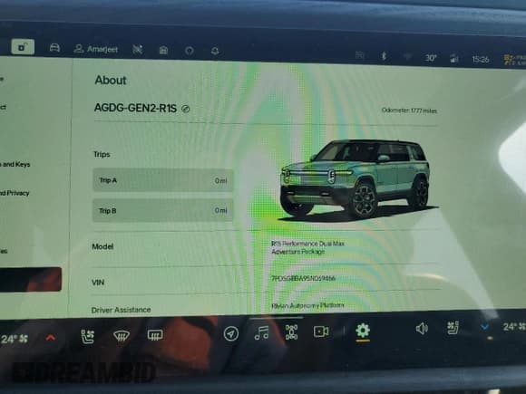 ✅ 2025 Rivian R1S Adventure • VIN: 7PDSGBBA9SN069466 • Lot: 81819925. Listed on Copart with 1,777 mi. Free auction sales archive from the USA and detailed vehicle history report at DreamBid. Image 9.
