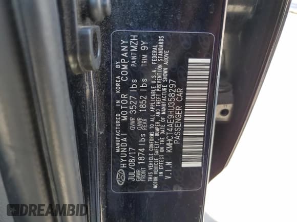 ✅ 2017 Hyundai Accent SE • VIN: KMHCT4AE9HU358297 • Лот: 72165664. Опубликован ранее на Copart с пробегом 118 950 миль. Бесплатный доступ к архиву аукционных продаж из США и подробный отчёт об истории автомобиля на DreamBid. Изображение 13.