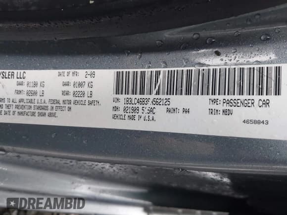 ✅ 2009 Dodge Avenger SE • VIN: 1B3LC46B39N562125 • Lot: 41233245. Wystawiony na IAAI z przebiegiem 72 835 mil. Bezpłatny archiwum sprzedaży aukcyjnych z USA i szczegółowy raport historii pojazdu na DreamBid. Zdjęcie 9.
