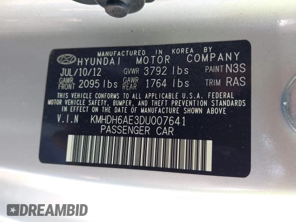 ✅ 2013 Hyundai Elantra SE • VIN: KMHDH6AE3DU007641 • Лот: 42942554. Опубликован ранее на IAAI с пробегом 75 045 миль. Бесплатный доступ к архиву аукционных продаж из США и подробный отчёт об истории автомобиля на DreamBid. Изображение 9.