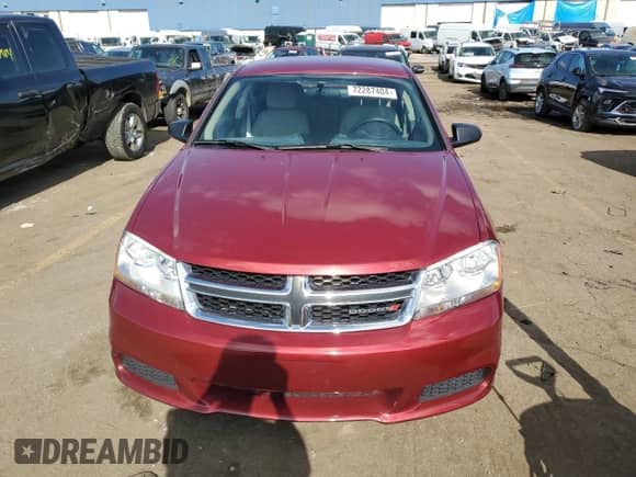 2014 Dodge Avenger SE z VIN 1C3CDZABXEN190510, wystawiony jako Copart lot #72287404 z przebiegiem 40 507 mil mil oraz Czysty tytuł • Clean title. Historia ofert i sprzedaży dostępna na DreamBid. Obrazek 5.