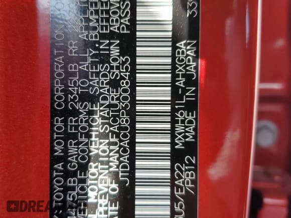 ✅ 2023 Toyota Prius XSE • VIN: JTDACACU8P3008453 • Lot: 85006505. Wystawiony na Copart z przebiegiem 43 026 mil. Bezpłatny archiwum sprzedaży aukcyjnych z USA i szczegółowy raport historii pojazdu na DreamBid. Zdjęcie 12.