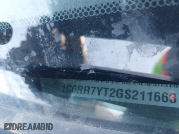 ✅ 2016 Ram 1500 Rebel • VIN: 1C6RR7YT2GS211663 • Lot: 42189204. Listed on IAAI with 193,438 mi. Free auction sales archive from the USA and detailed vehicle history report at DreamBid. Image 9.