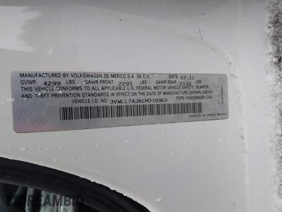 ✅ 2012 Volkswagen Jetta TDI w/Premium • VIN: 3VWLL7AJ6CM310950 • Lot: 41714429. Wystawiony na IAAI z przebiegiem 148 178 mil. Bezpłatny archiwum sprzedaży aukcyjnych z USA i szczegółowy raport historii pojazdu na DreamBid. Zdjęcie 9.
