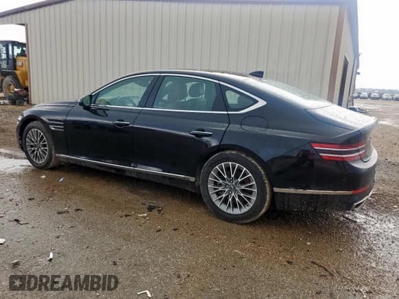 ✅ 2023 Genesis G80 2.5T • VIN: KMTGB4SC3PU152219 • Лот: 59424235. Опубликован ранее на Copart с пробегом 80 714 миль. Бесплатный доступ к архиву аукционных продаж из США и подробный отчёт об истории автомобиля на DreamBid. Изображение 2.