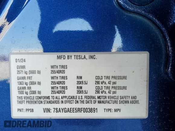 ✅ 2024 Tesla Model Y Long Range • VIN: 7SAYGAEE5RF003891 • Lot: 45431355. Wystawiony na Copart z przebiegiem 25 609 mil. Bezpłatny archiwum sprzedaży aukcyjnych z USA i szczegółowy raport historii pojazdu na DreamBid. Zdjęcie 15.