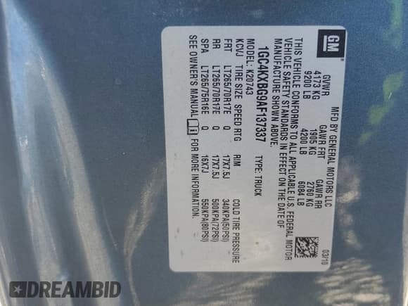 ✅ 2010 Chevrolet Silverado 2500HD LT • VIN: 1GC4KXBG9AF137337 • Лот: 84866935. Опубликован ранее на Copart с пробегом 150 189 миль. Бесплатный доступ к архиву аукционных продаж из США и подробный отчёт об истории автомобиля на DreamBid. Изображение 12.