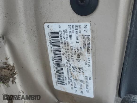 ✅ 2004 Dodge Dakota SLT • VIN: 1D7HG48N84S693647 • Lot: 84762644. Wystawiony na Copart z przebiegiem Nie podano. Bezpłatny archiwum sprzedaży aukcyjnych z USA i szczegółowy raport historii pojazdu na DreamBid. Zdjęcie 13.