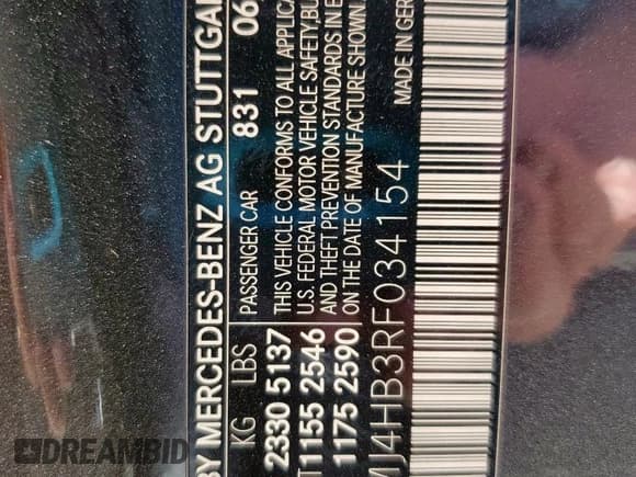 ✅ 2024 Mercedes-Benz CLE 300 • VIN: W1KMJ4HB3RF034154 • Лот: 64525385. Опубликован ранее на Copart с пробегом 26 687 миль. Бесплатный доступ к архиву аукционных продаж из США и подробный отчёт об истории автомобиля на DreamBid. Изображение 12.